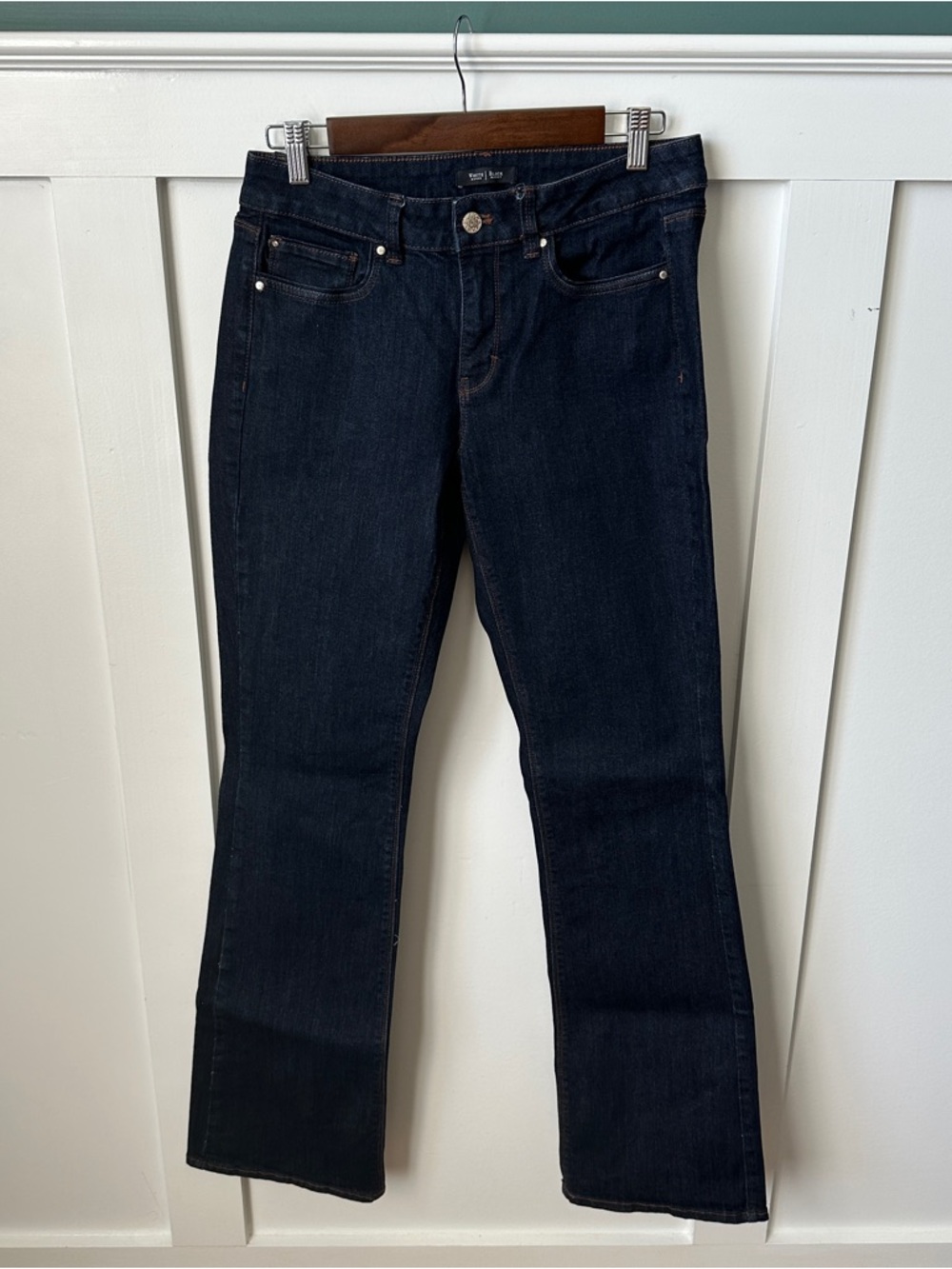 White House Black Market Dark Indigo Straight Leg Jeans